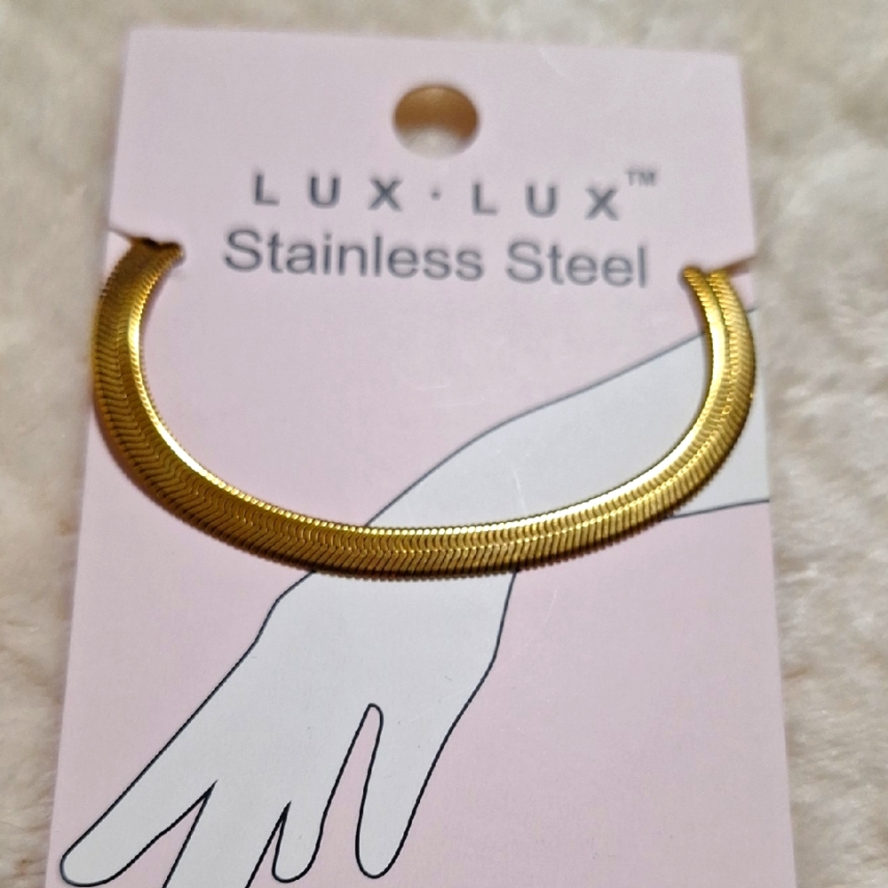 Gold Stainless Steel Snake Chain Bracelet
